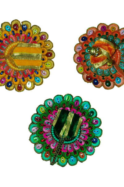 Luxury Laddu Gopal Velvet Dress with Heavy Stone Work Aasan – Designer Krishna Poshak for Bal Gopal (Festive Special Collection)