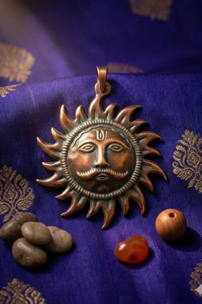Premium Copper Sun Wall Hanging – Vastu Decorative Sun for Home & Office